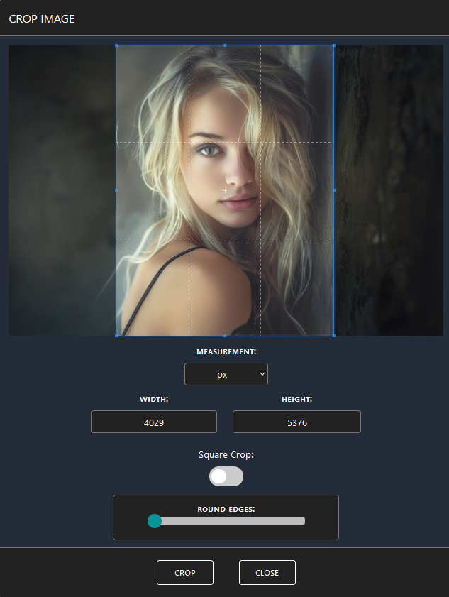 Crop tool